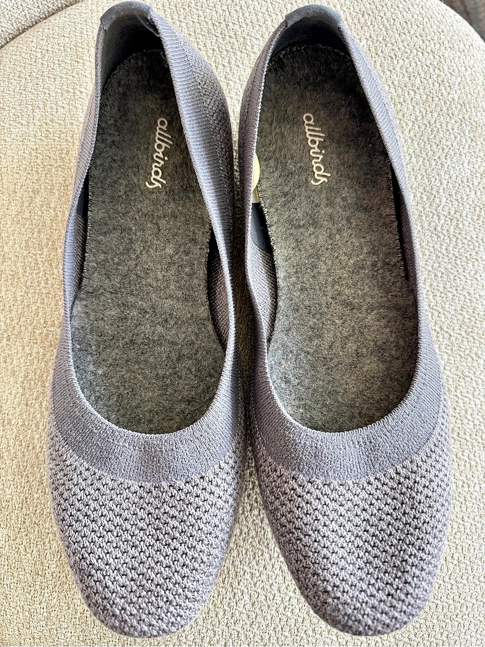 Allbirds Women's Tree Breezers Lavender Gray Wool Flats US 9